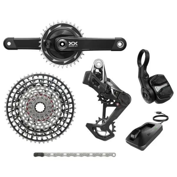 SRAM XX SL Eagle Transmission Schaltgruppe - AXS | T-Type | D1 - mit Powermeter-Kurbelgarnitur - schwarz