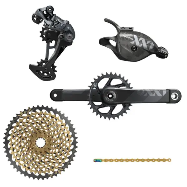 SRAM XX1 Eagle Boost Gruppe - 1x12-fach - Trigger-Schalter - 10-50 Z. XG-1299 Kassette - gold